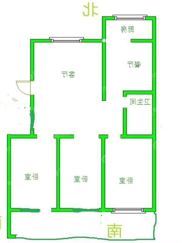 财经学校宿舍（小王庄财贸学校）3室2厅1卫116㎡