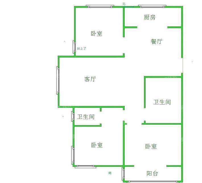 天成郡府东区3室2厅2卫135㎡