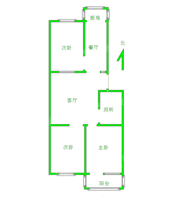 新华小区3室2厅1卫91㎡