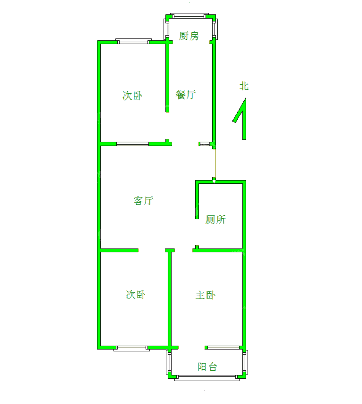 新华小区3室2厅1卫91㎡
