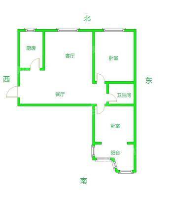 御宇国际四期2室2厅1卫90㎡