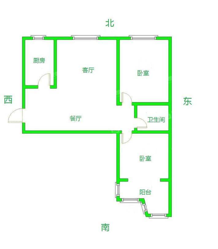 御宇国际四期2室2厅1卫90㎡