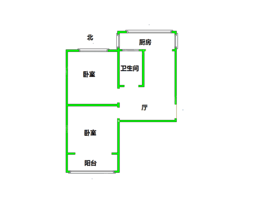 交通局宿舍（北环5号）2室1厅1卫54㎡