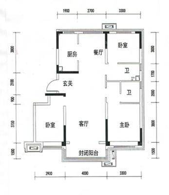 锦熙府3室2厅2卫126㎡