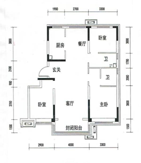 锦熙府3室2厅2卫126㎡