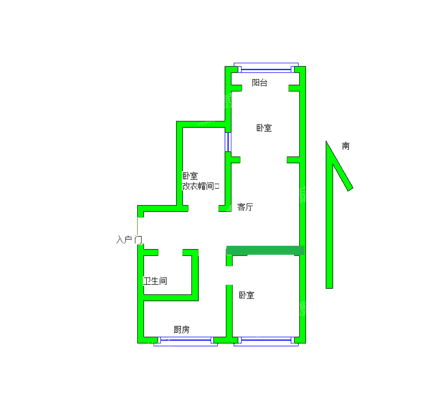 大化一区东院2室1厅0卫71㎡