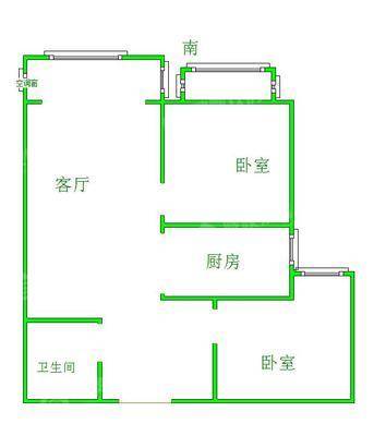 天成郡府南区2室2厅1卫88㎡