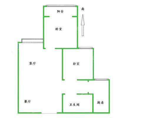 万润绿景园2室1厅1卫77㎡