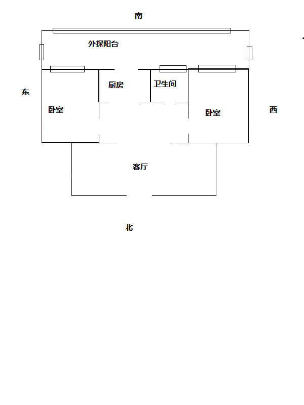 沧州交通局宿舍楼2室2厅1卫84㎡