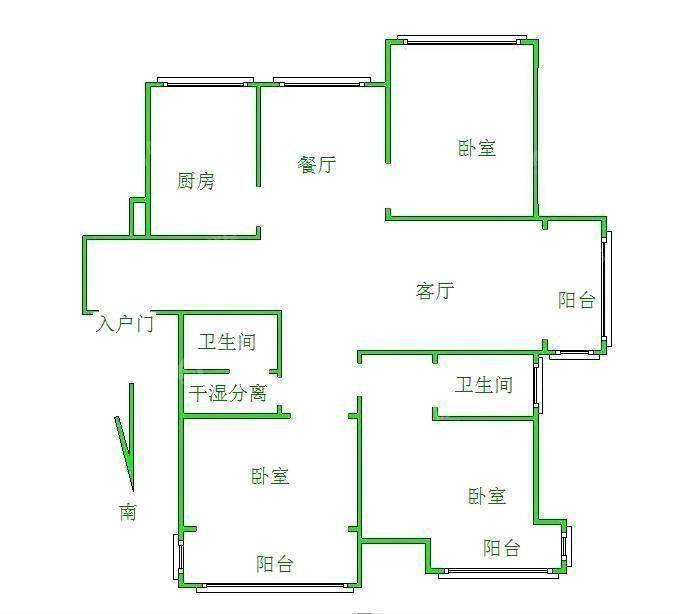 阿尔卡迪亚锦绣天地B区3室2厅2卫130㎡
