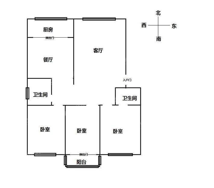 嘉福园小区3室2厅2卫126㎡