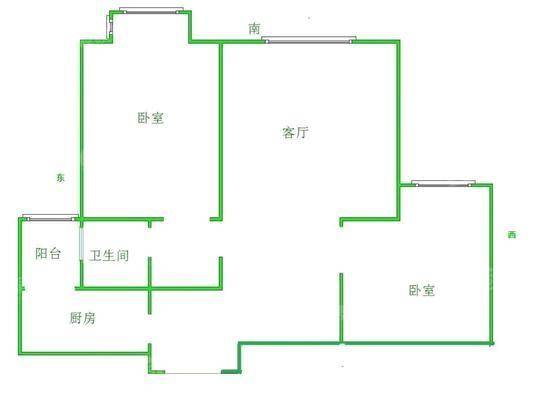 禧福荷堂B区2室2厅1卫83㎡