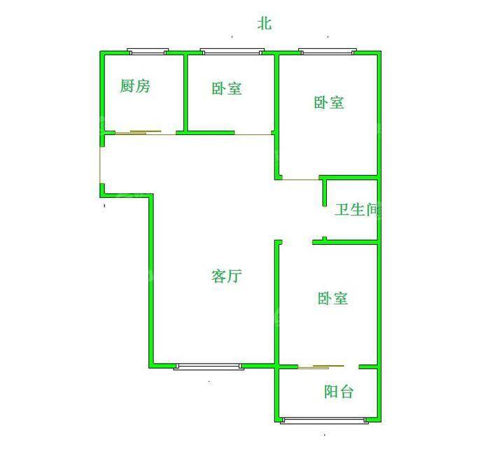 众和凤凰城3室2厅1卫121㎡
