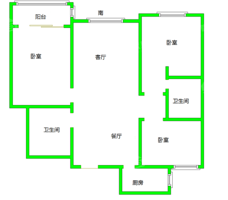 天成郡府东区3室2厅2卫130㎡