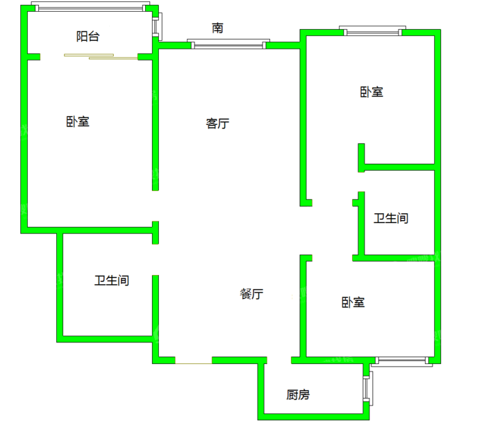 天成郡府东区3室2厅2卫130㎡