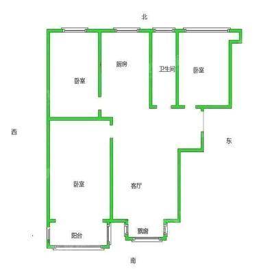 凤凰城（B区）3室2厅1卫92㎡