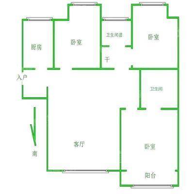 阿尔卡迪亚锦绣天地B区3室2厅2卫94㎡