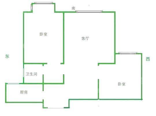 禧福荷堂A区2室1厅1卫85㎡