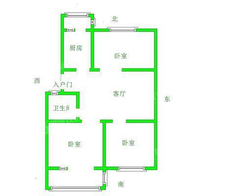 东环小区3室1厅1卫70㎡