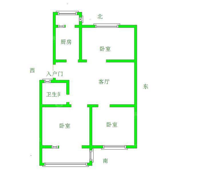 东环小区3室1厅1卫70㎡