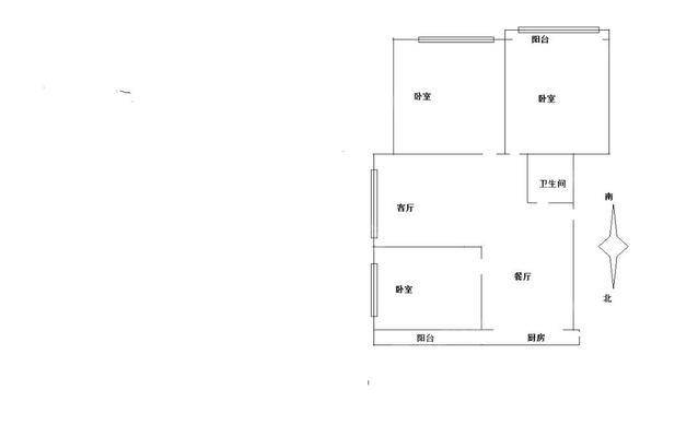 于家沟小区观景楼3室1厅1卫61㎡