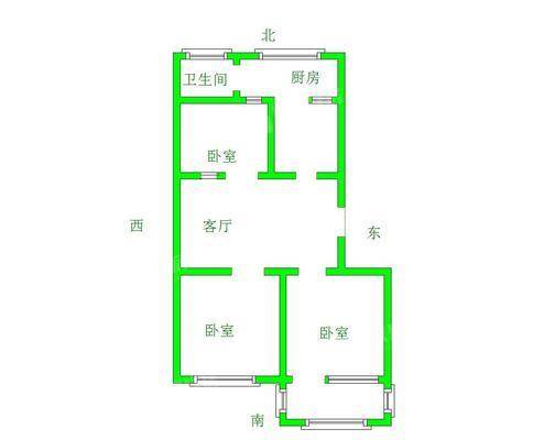 安全局宿舍（青山宾馆附近）3室2厅1卫98㎡