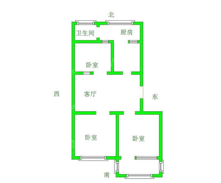 安全局宿舍（青山宾馆附近）3室2厅1卫98㎡