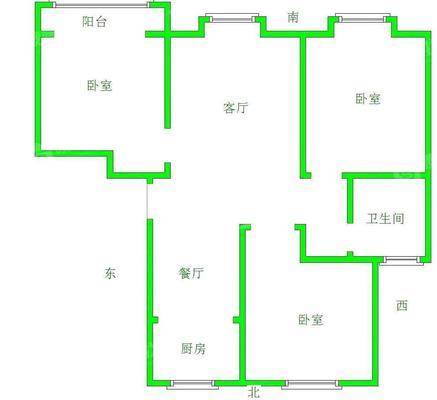 天成和园3室2厅1卫108㎡
