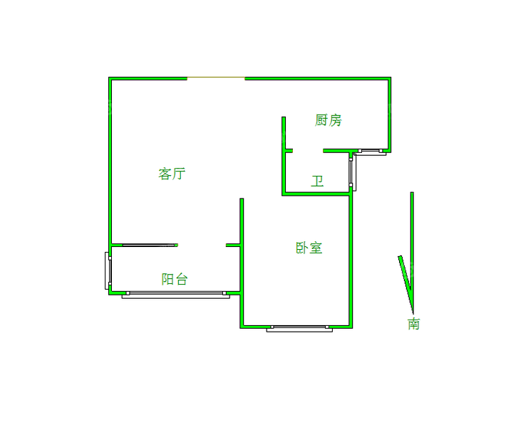 阿尔卡迪亚锦绣天地A区1室1厅1卫55㎡