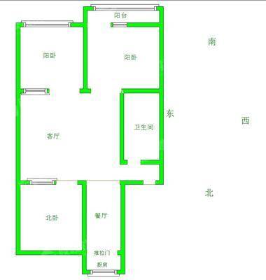 物资局宿舍2室1厅1卫73㎡