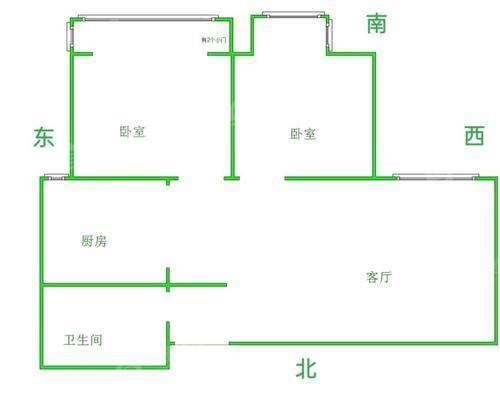 滨河龙韵2室2厅1卫88㎡