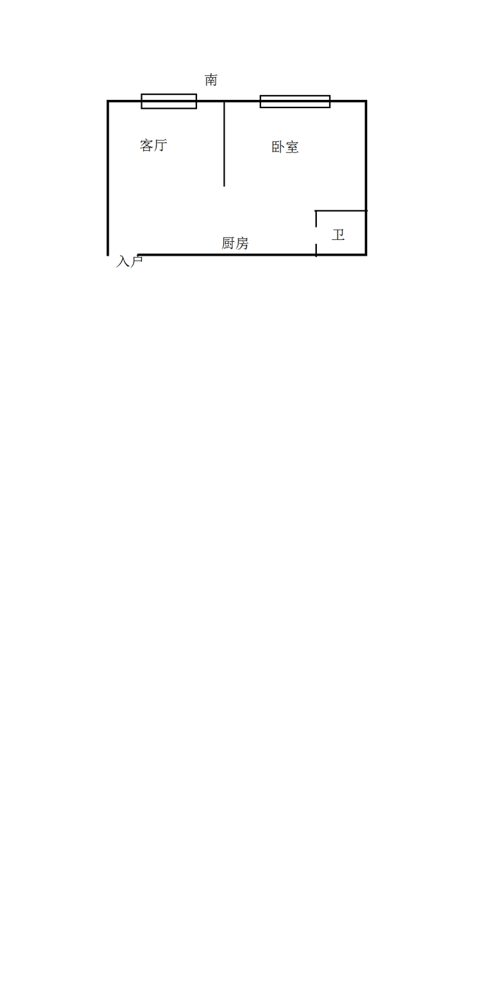 鑫顺家园一期1室1厅1卫43㎡