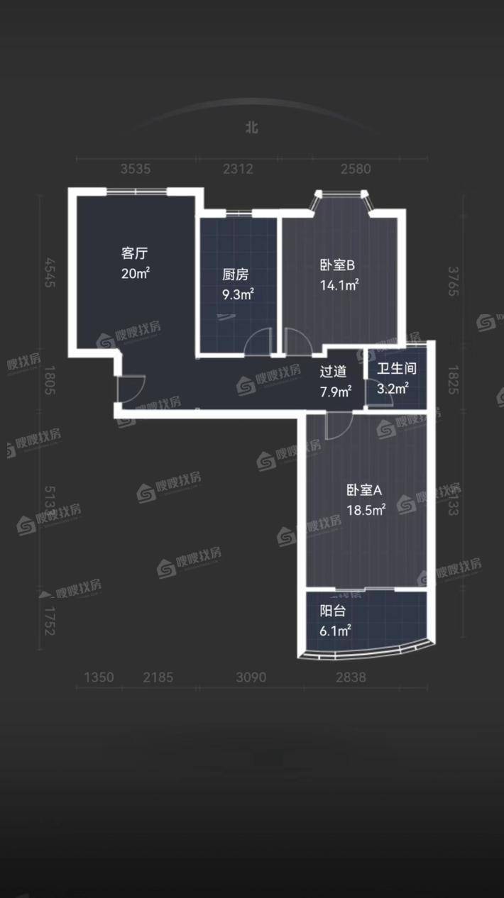 龙泉花园（西区）2室1厅1卫98㎡