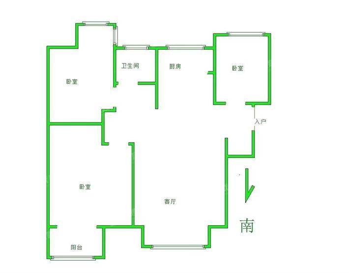 阿尔卡迪亚锦绣天地A区3室2厅1卫90㎡