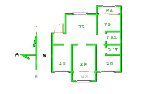 幞园新村3室2厅2卫114㎡
