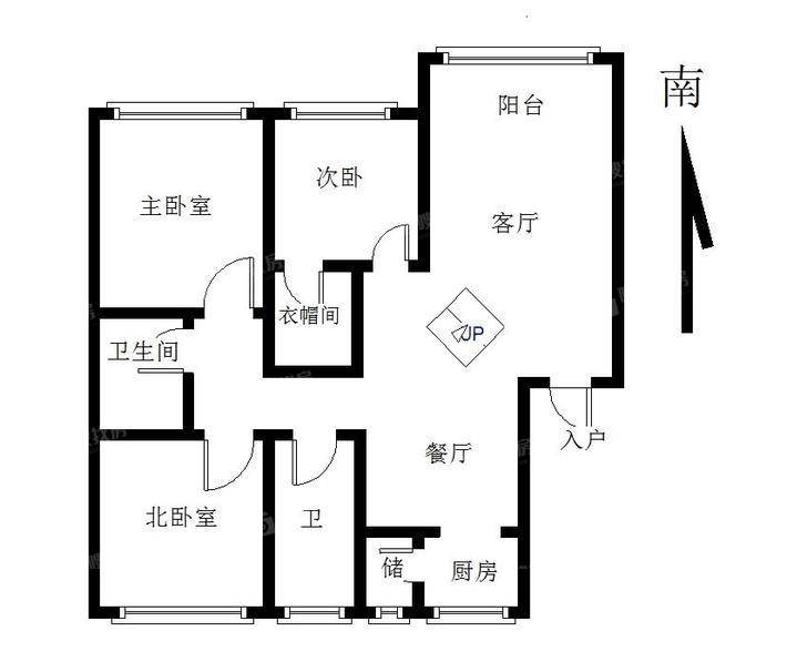 长安小区（一期）3室2厅2卫132㎡