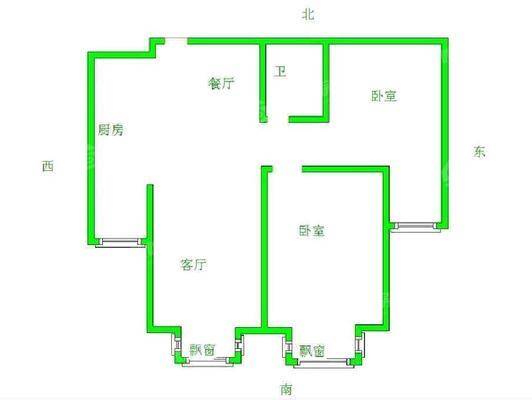 御河新城东区2室2厅1卫85㎡