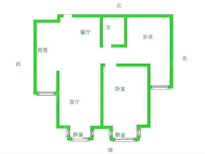 御河新城东区2室2厅1卫85㎡