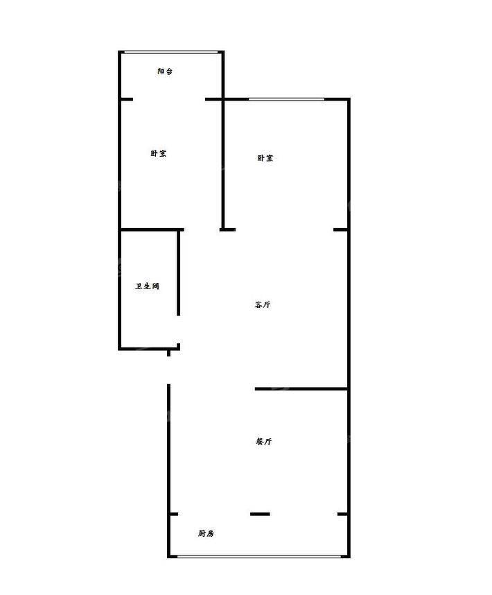 大榛子沟工行家属楼2室2厅1卫56㎡