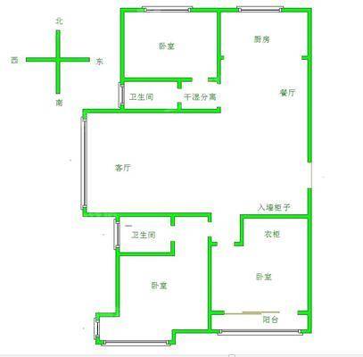 天成郡府西区3室2厅2卫135㎡