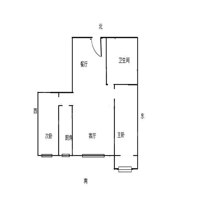 一世界回迁1-152室2厅1卫88㎡