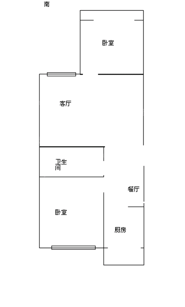 荣信盛和园2室2厅1卫87㎡