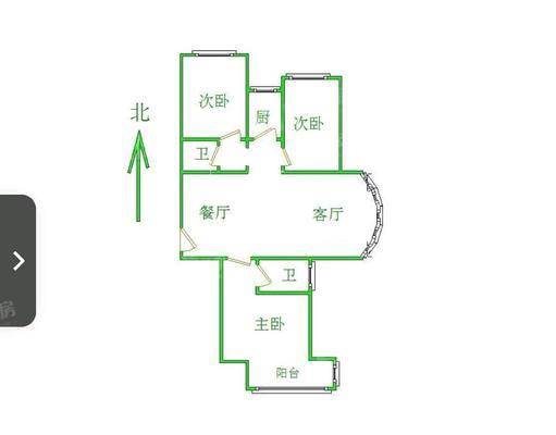 冠城3室2厅2卫115㎡