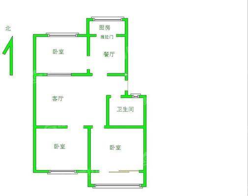 华凯铁东家园（B区）2室2厅1卫89㎡