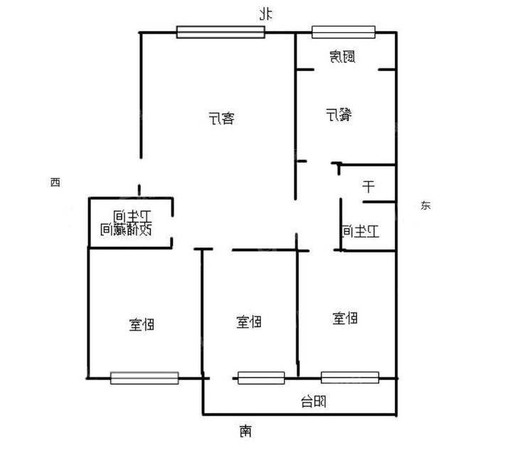 二针宿舍3室2厅2卫132㎡