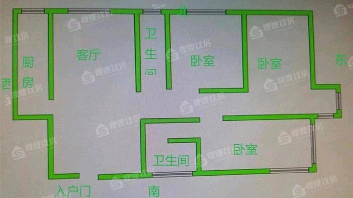 御河新城26-27#3室2厅2卫109㎡