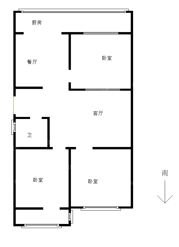 设计院（北环）3室2厅1卫105㎡
