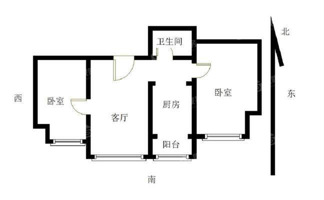 荣盛阿尔卡迪亚文承苑2室2厅1卫92㎡