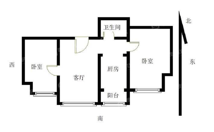 荣盛阿尔卡迪亚文承苑2室2厅1卫92㎡