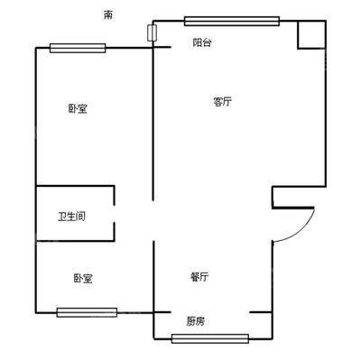 宝鼎花园二期2室2厅1卫97㎡